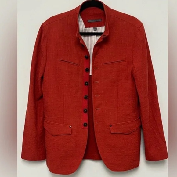 MULTI-BUTTON JACKET Burgandy Size 50 EU 40 US